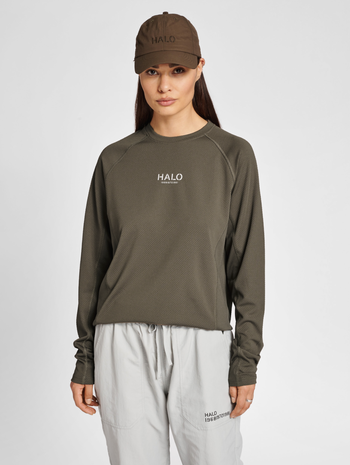 HALO TRAINING L/S TEE, MAJOR BROWN, model
