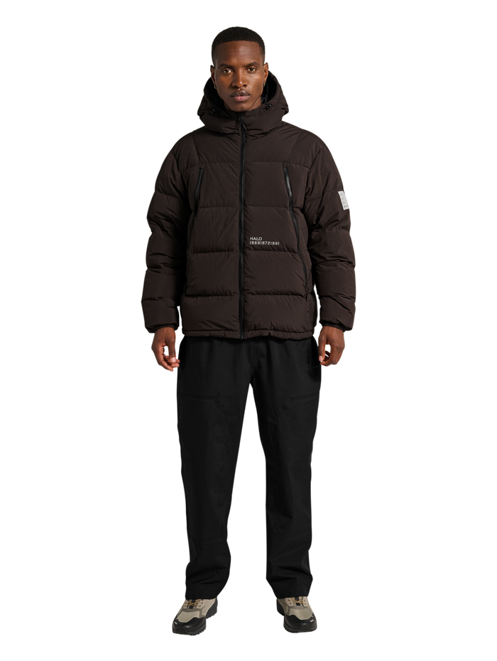 HALO MAVERICK DOWN JACKET, CHOCOLATE TORTE, model