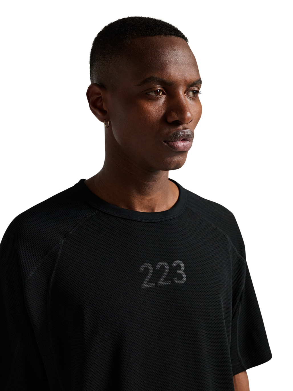HALO SORONA BOXY T-SHIRT, BLACK, model