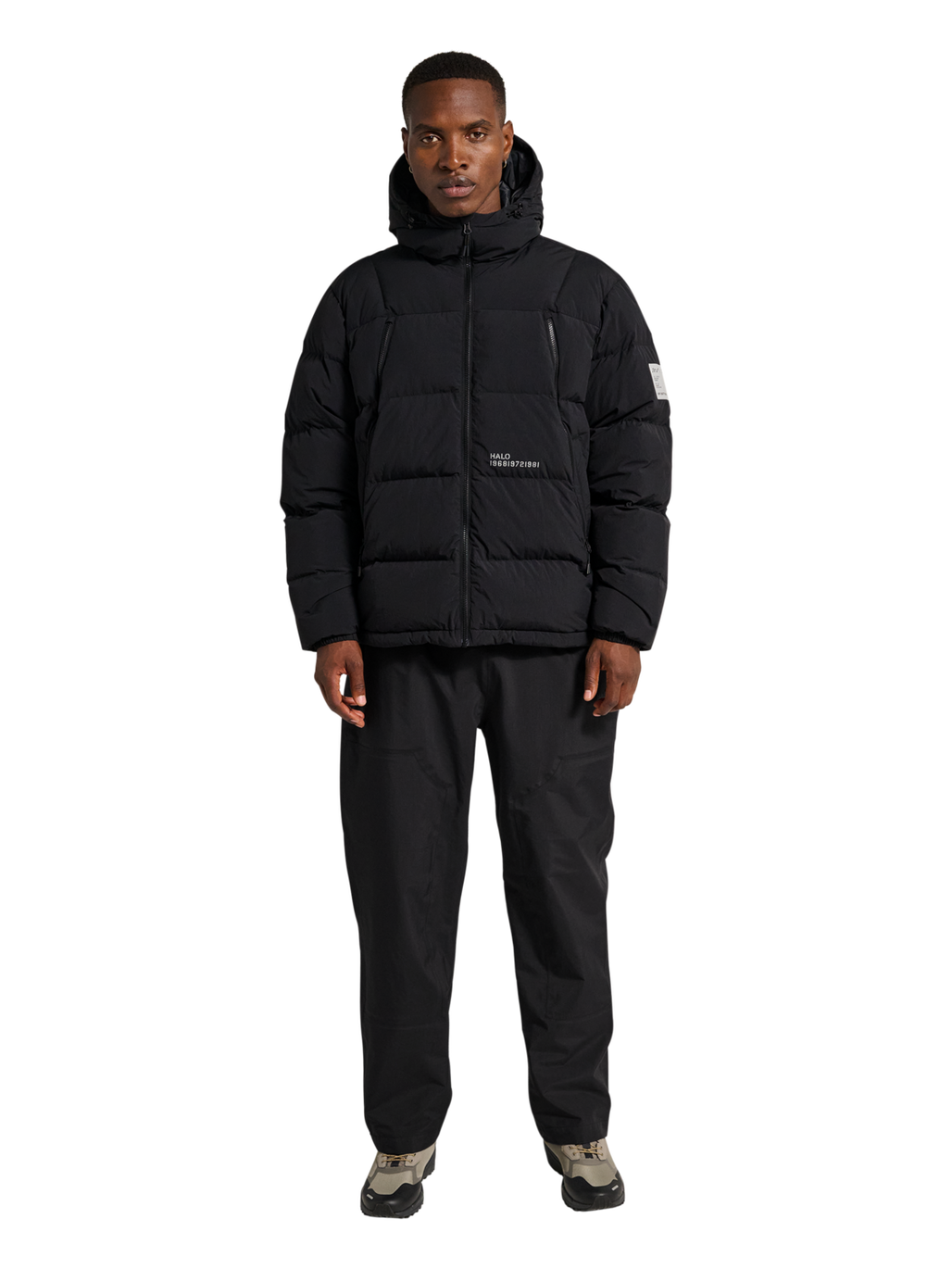 HALO MAVERICK DOWN JACKET, BLACK, model