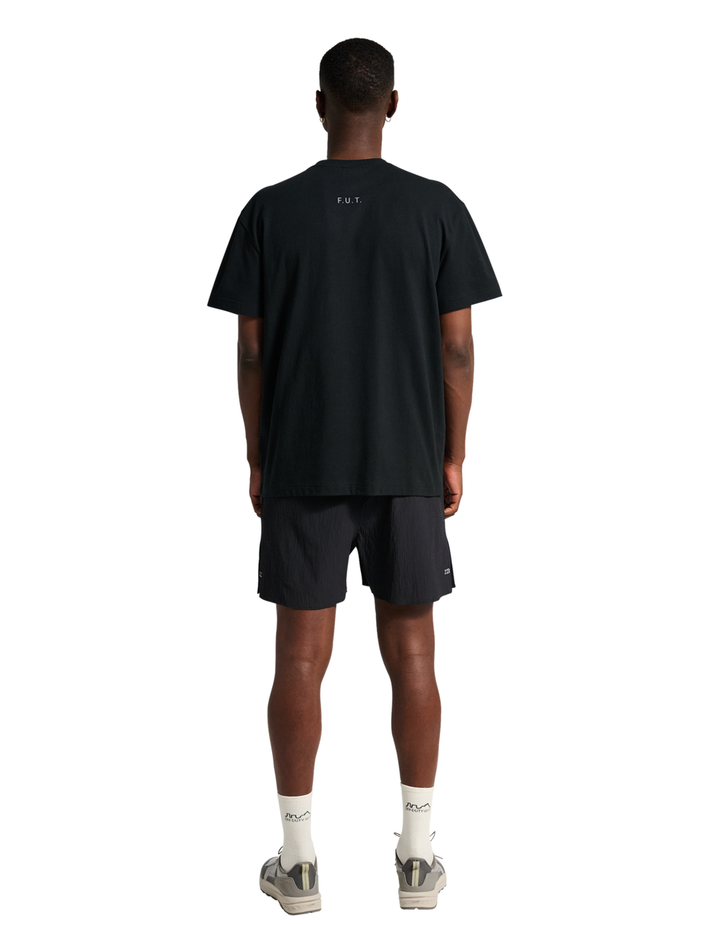 HALO WAFFLE TECH SHORTS, BLACK, model