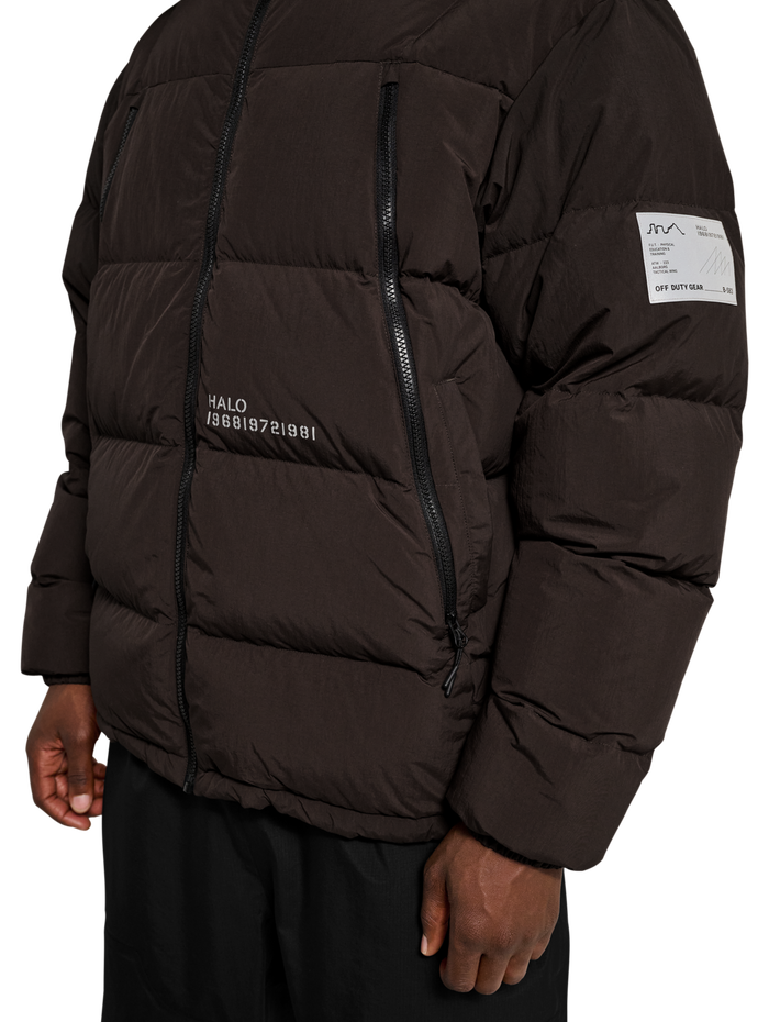 HALO MAVERICK DOWN JACKET, CHOCOLATE TORTE, model