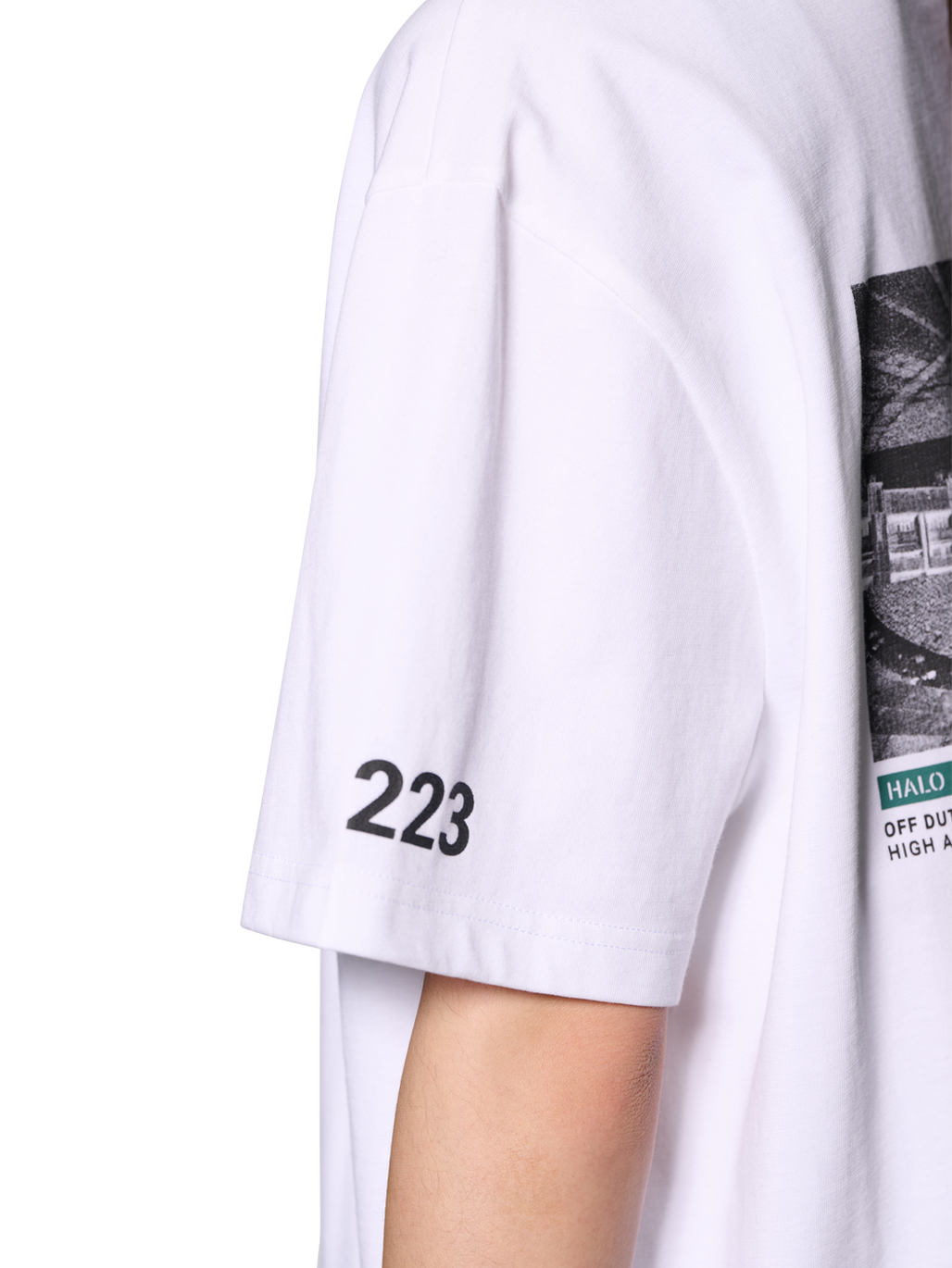 HALO AIRBORNE T-SHIRT, WHITE, model
