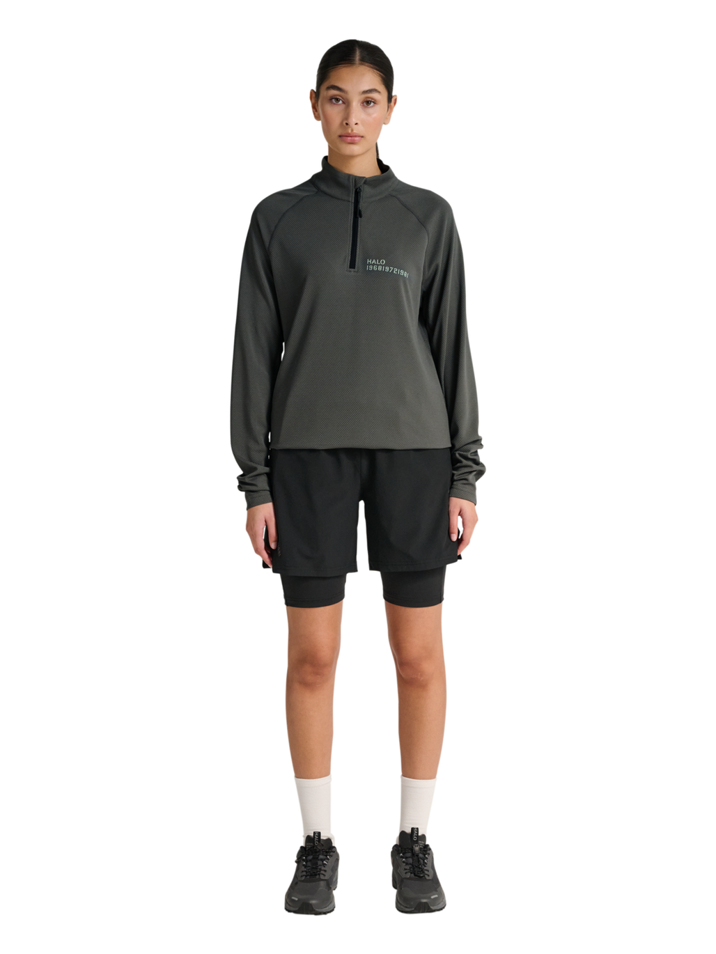 HALO SORONA HALF ZIP, GUNMETAL, model