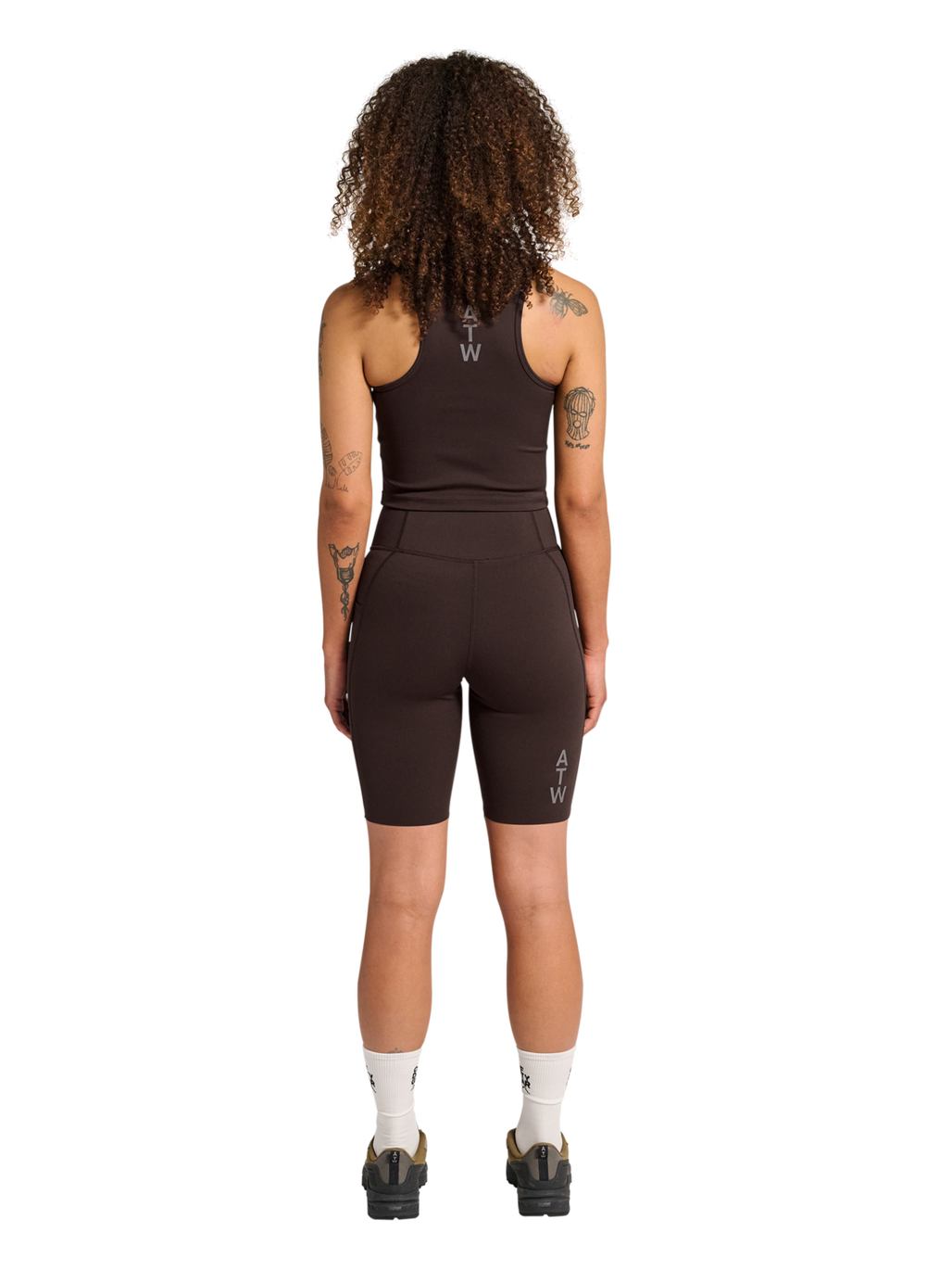 HALO WOMEN TRAINING TOP, CHOCOLATE TORTE, model