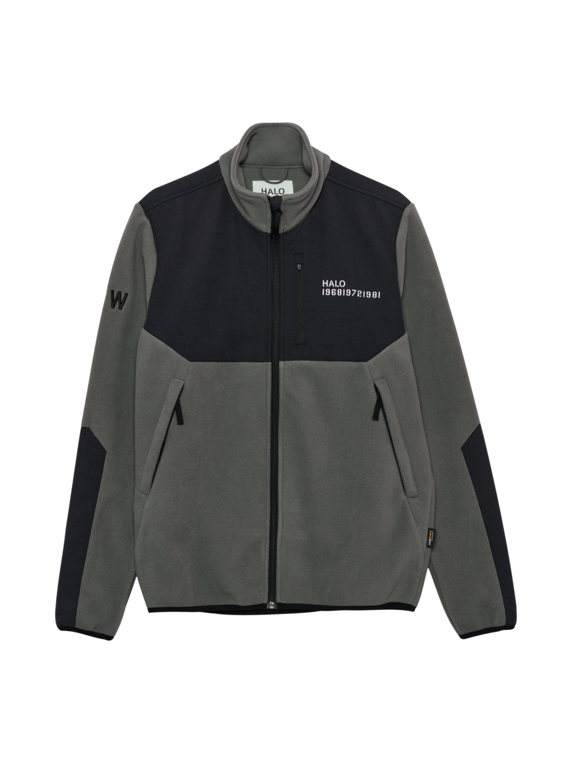 HALO BLOCKED ZIP FLEECE, GUNMETAL, packshot