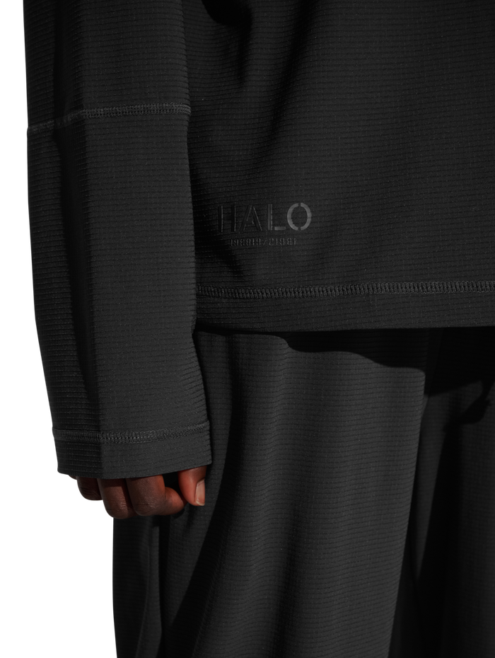 HALO AIRBORNE HALF ZIP, BLACK, model