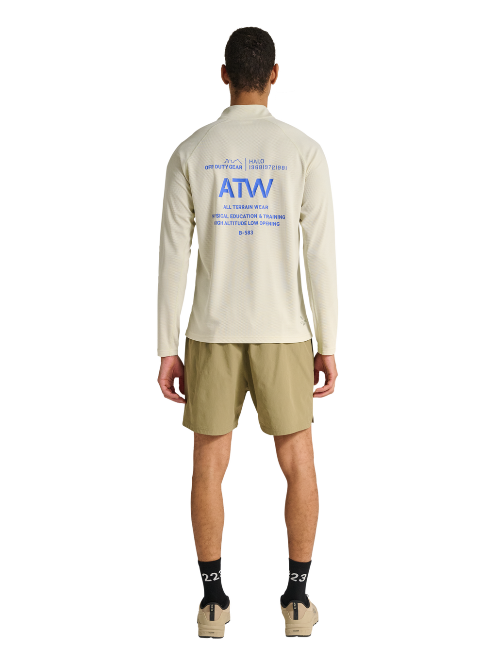 HALO SORONA HALF ZIP, TURTLEDOVE, model