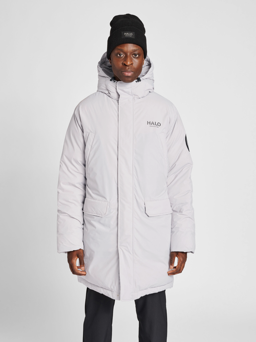 HALO DOWN COAT, HARBOR MIST, model