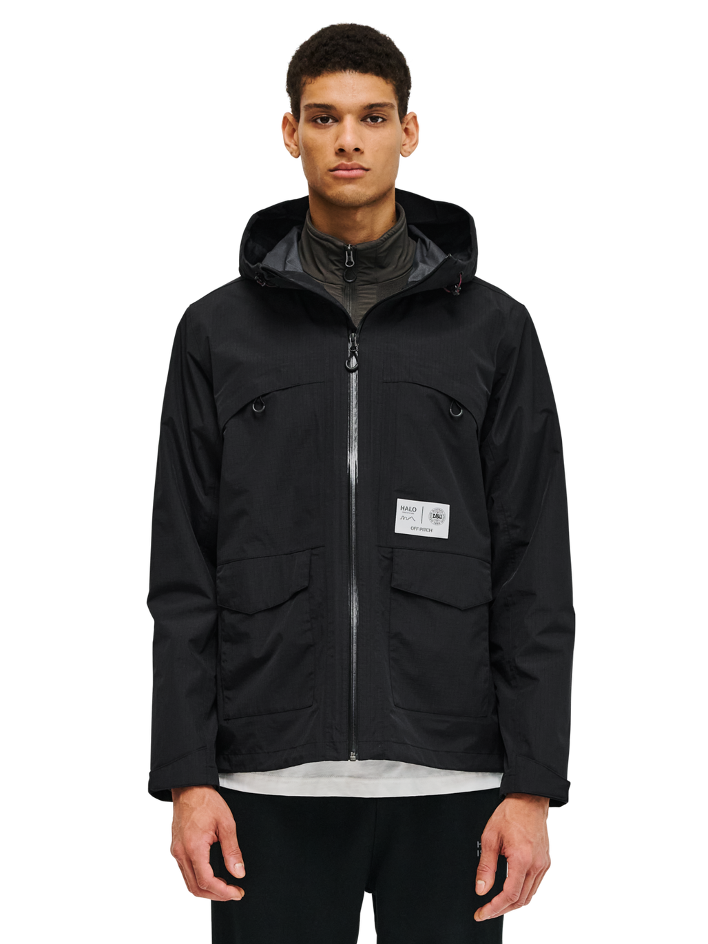 HALO DBU ASSET JACKET, BLACK, model
