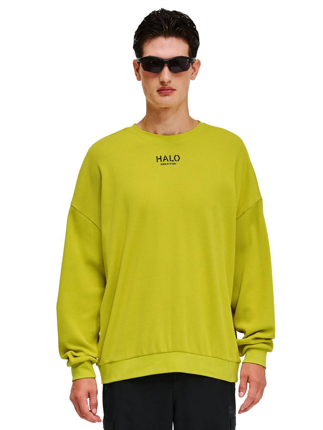 HALO AVIATION WAFFLE CREW, WARM OLIVE, model