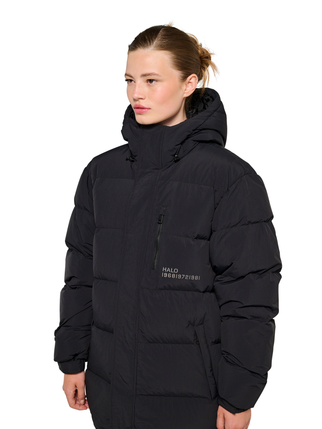 HALO MOUNTAIN DOWN JACKET, BLACK, model