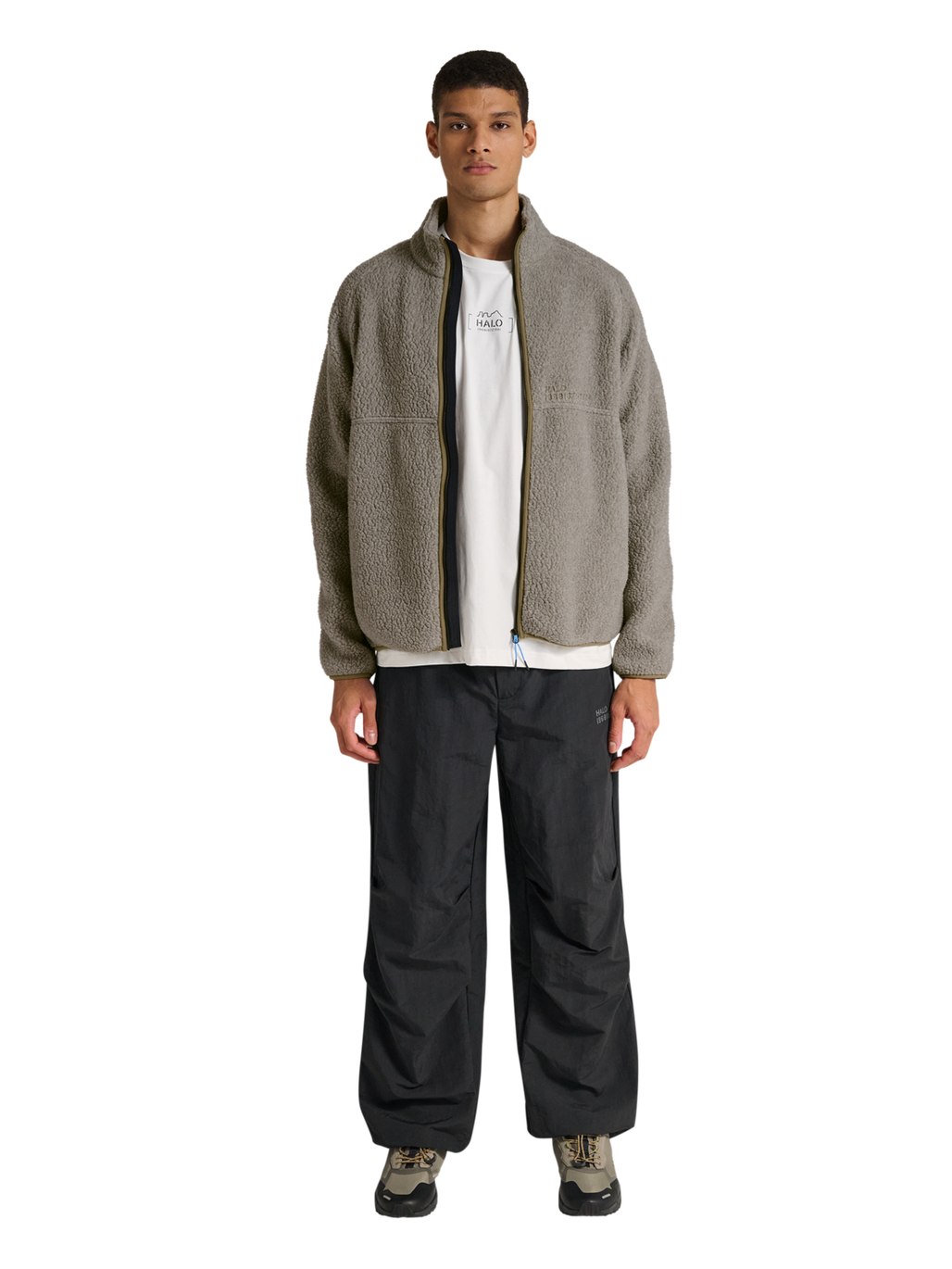 HALO MOVE POLARTEC FLEECE JACKET, TURTLEDOVE, model