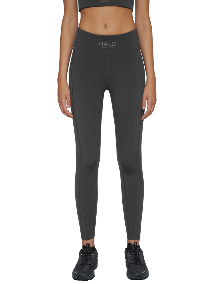 HALO WOMEN TRAINING TIGHTS, RAVEN, model