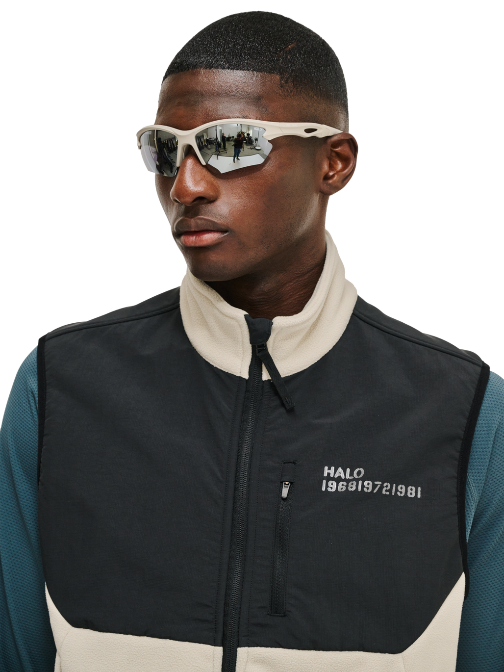 HALO X MESSY WEEKEND SUNGLASS NO 1, BLACK/SILVER, model