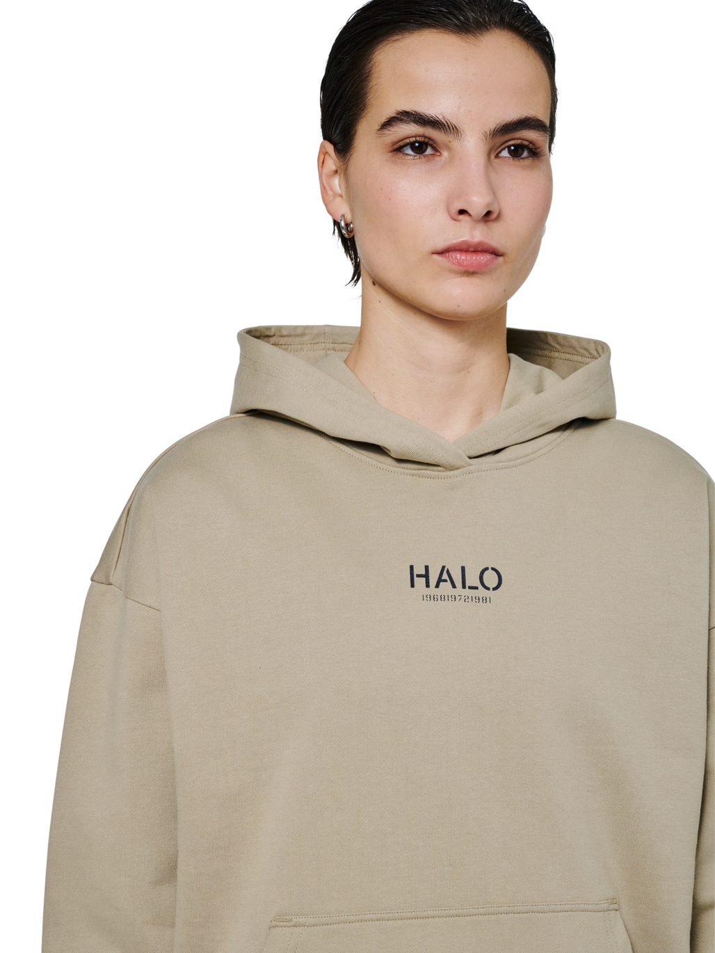 HALO GRAPHIC HOODIES, SENECA ROCK, model