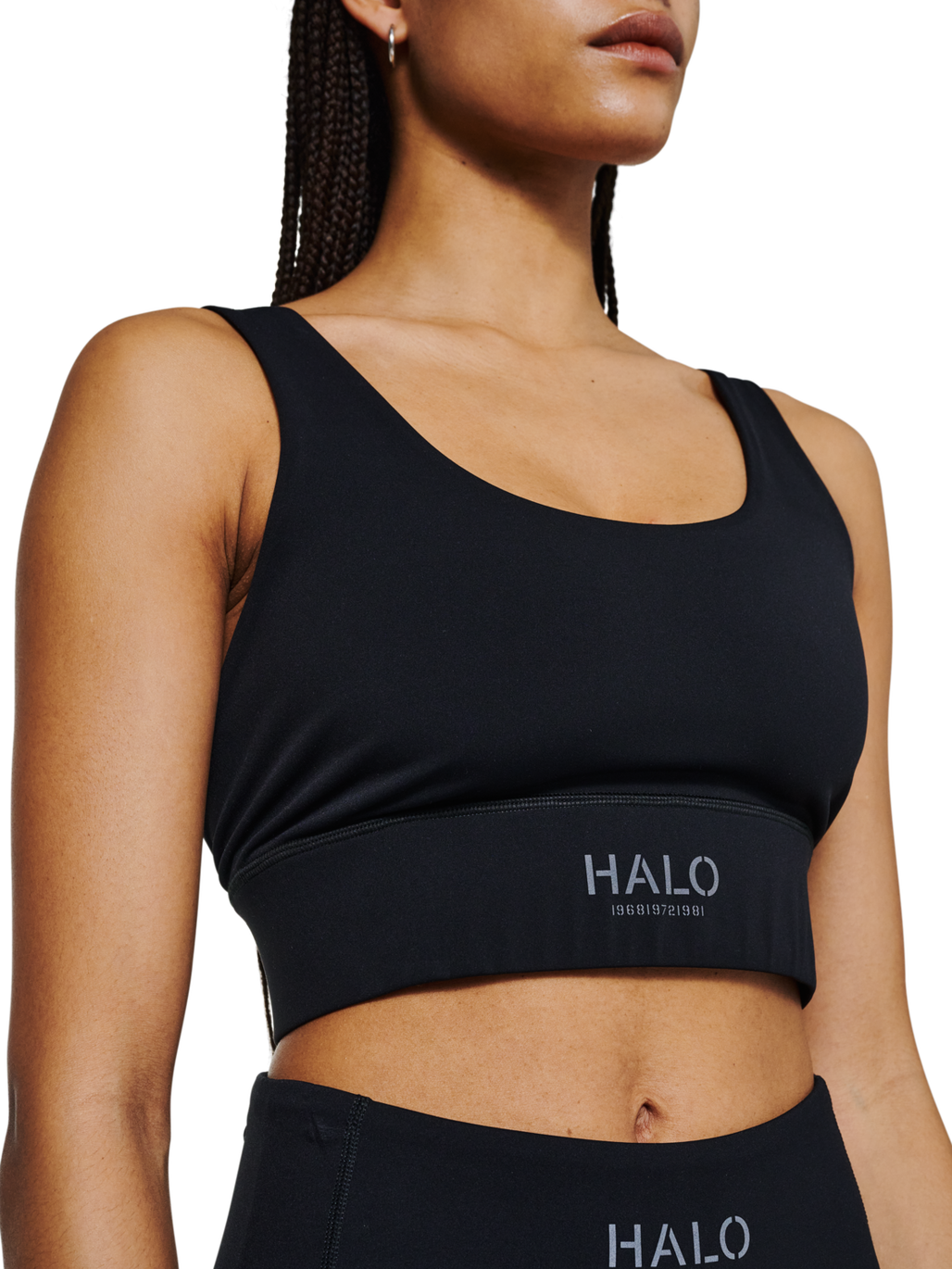 HALO WOMEN TRAINING BRA, BLACK, model