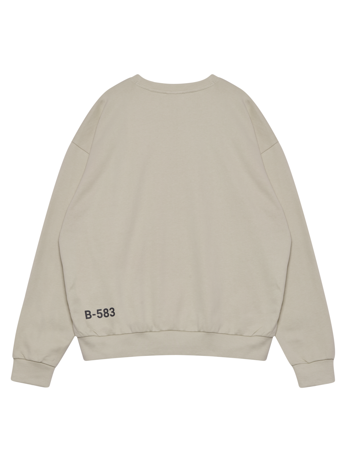 HALO GRAPHIC BOXY CREW, OYSTER GRAY, packshot