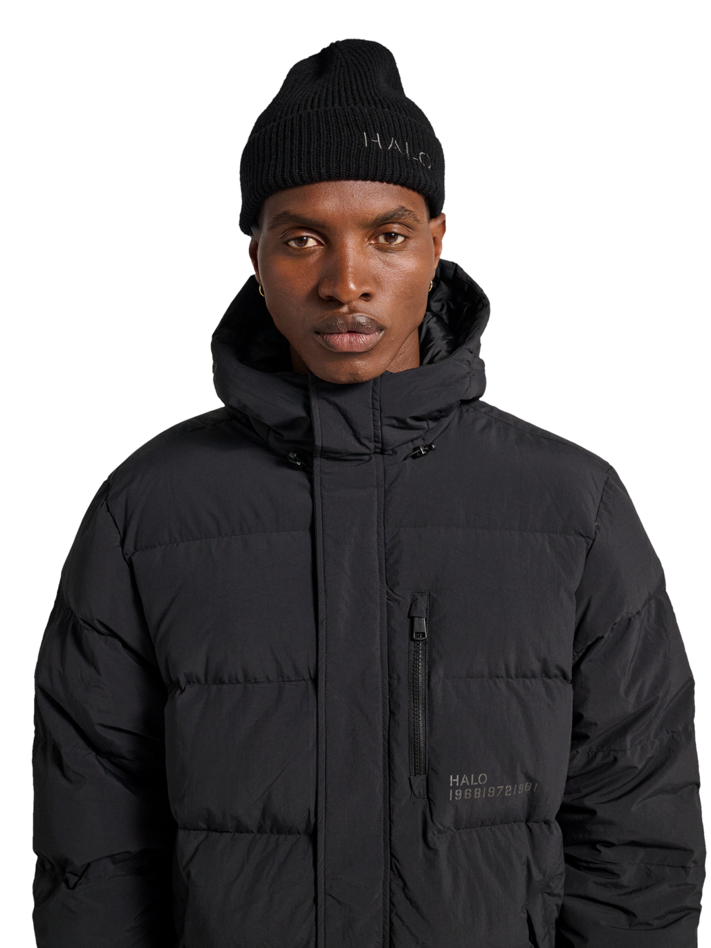 HALO MOUNTAIN DOWN JACKET, BLACK, model