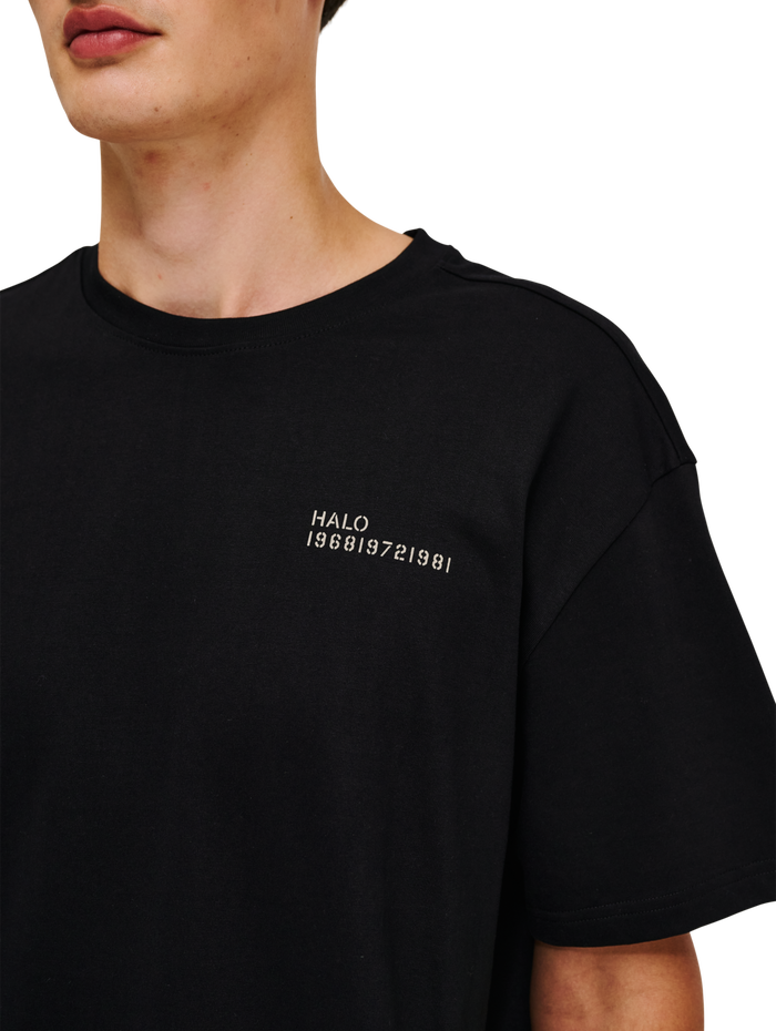 HALO GRAPHIC T-SHIRT, BLACK/SENECA ROCK/SR, model