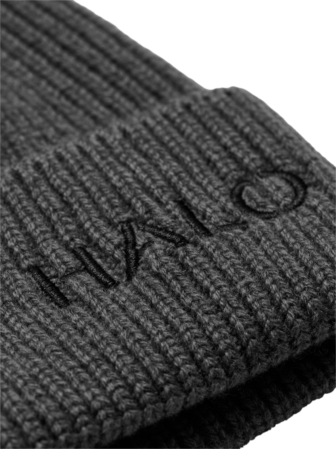 HALO  WOOL RIB BEANIE, ASPHALT, packshot