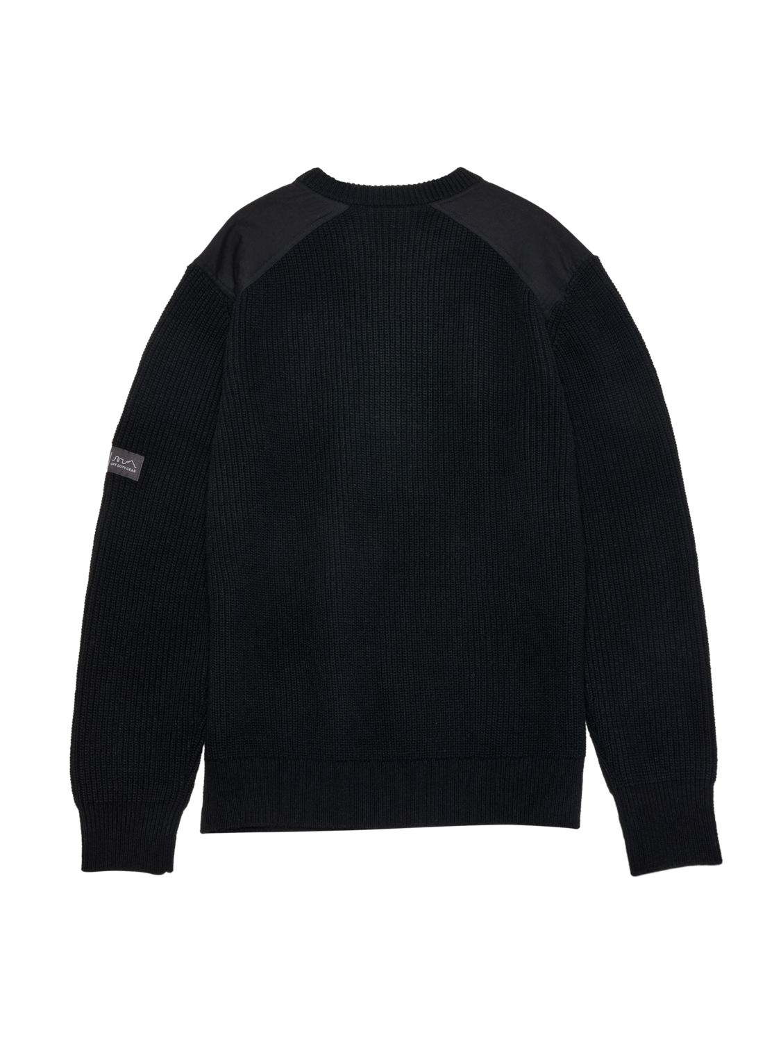 HALO WOOL CREW KNIT, BLACK/BLACK, packshot