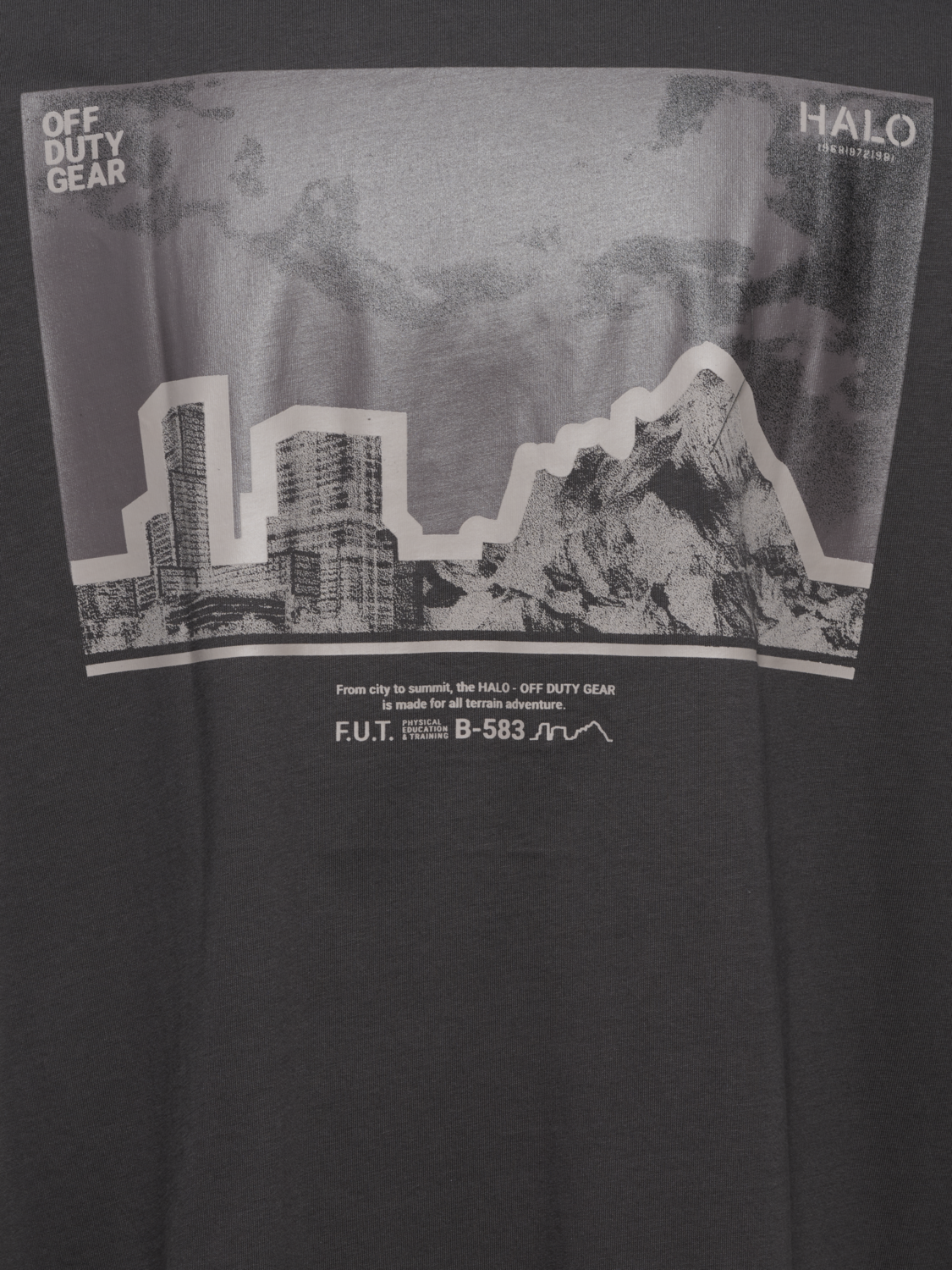 HALO GRAPHIC T-SHIRT 05, RAVEN, packshot