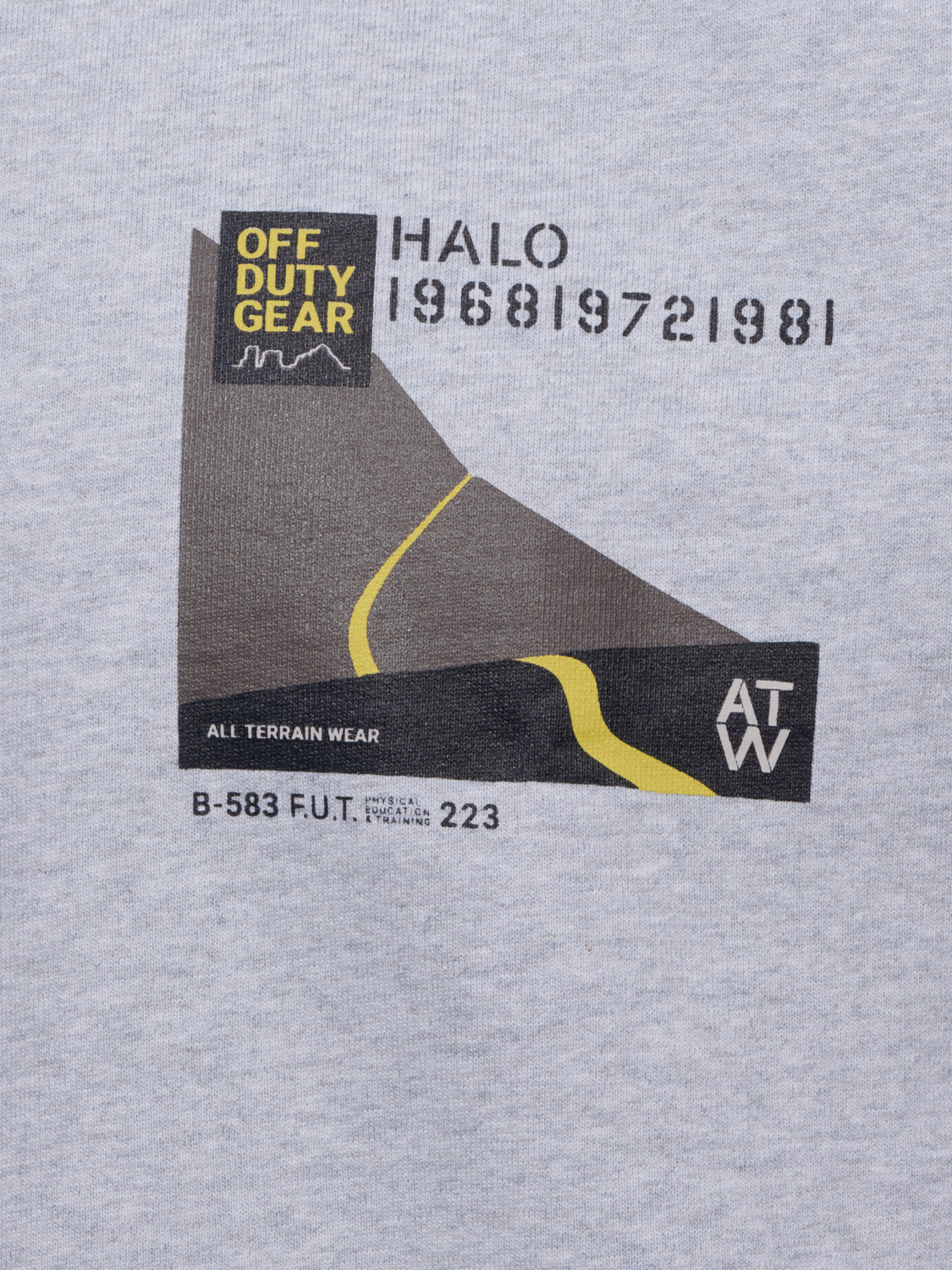 HALO AVIATION BOXY CREW, LIGHT GREY MELANGE, packshot