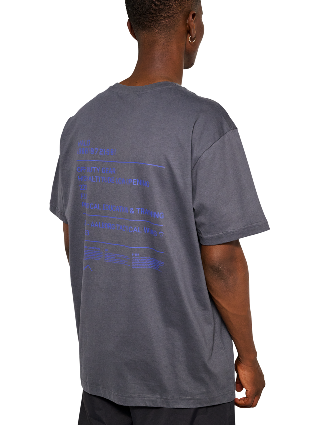 HALO GRAPHIC T-SHIRT, ASPHALT, model