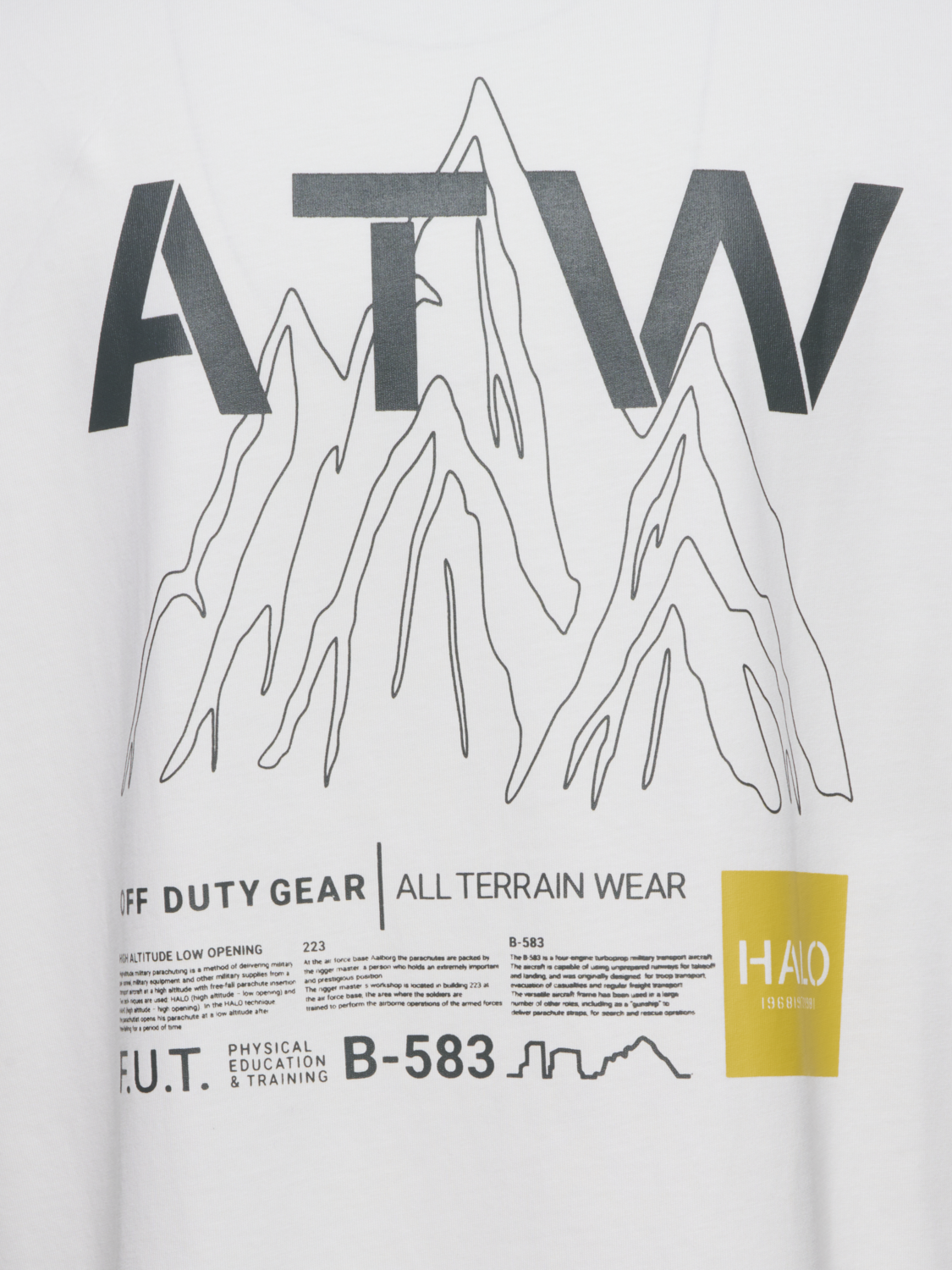 HALO GRAPHIC T-SHIRT 02, MARSHMALLOW, packshot