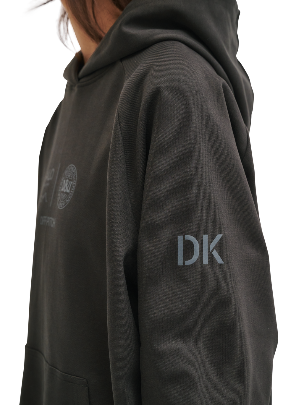 HALO DBU GRAPHIC HOODIE, RAVEN, model