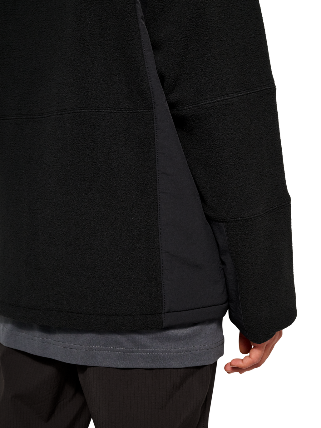 HALO WINDPROOF TEDDYFLEECE JACKET, BLACK, model
