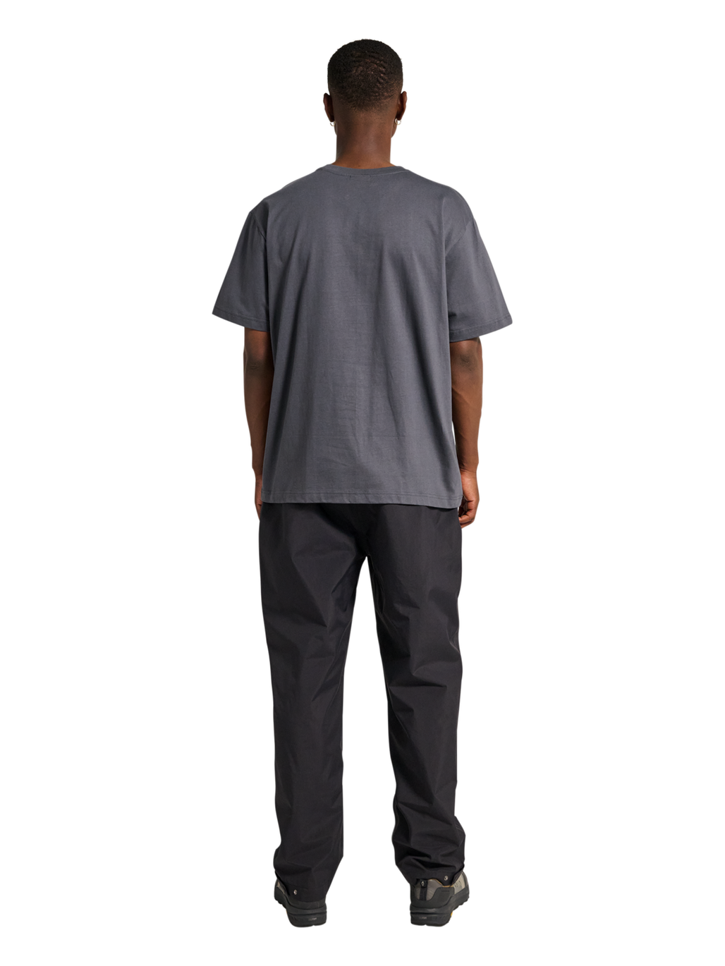 HALO GRAPHIC T-SHIRT, ASPHALT/NEON BLUE, model