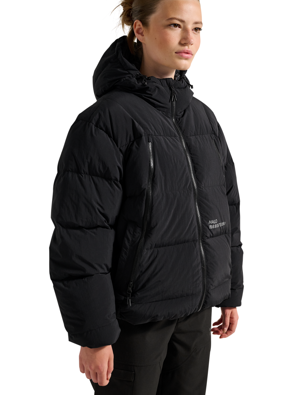 HALO MAVERICK DOWN JACKET, BLACK, model