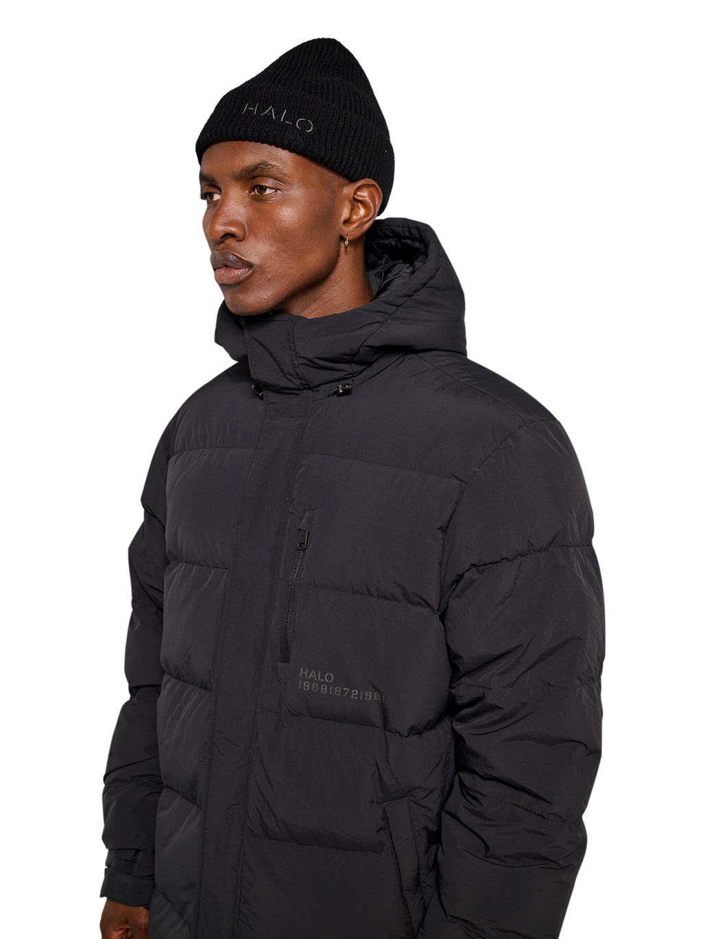 HALO MOUNTAIN DOWN JACKET, BLACK, model