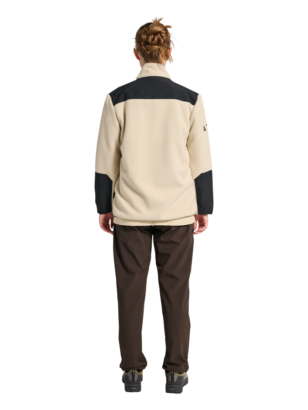 HALO BLOCKED ZIP FLEECE, OYSTER GRAY, model