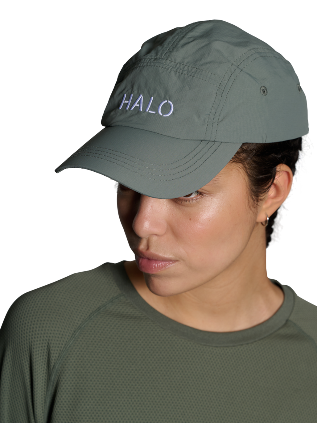 HALO NYLON CAP, AGAVE GREEN, model