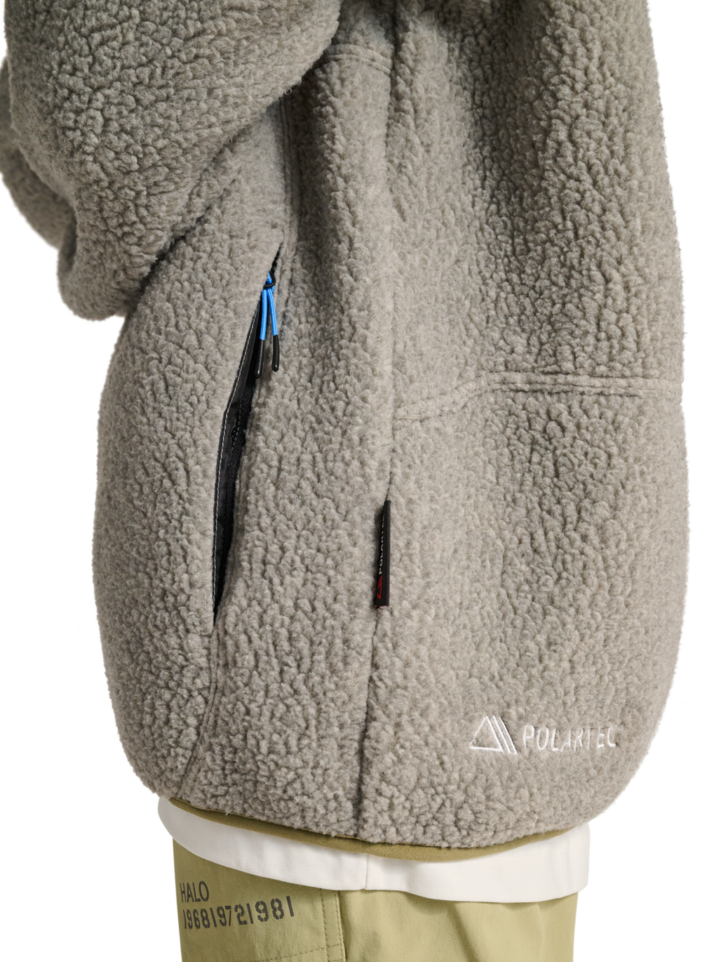 HALO MOVE POLARTEC FLEECE JACKET, TURTLEDOVE, model