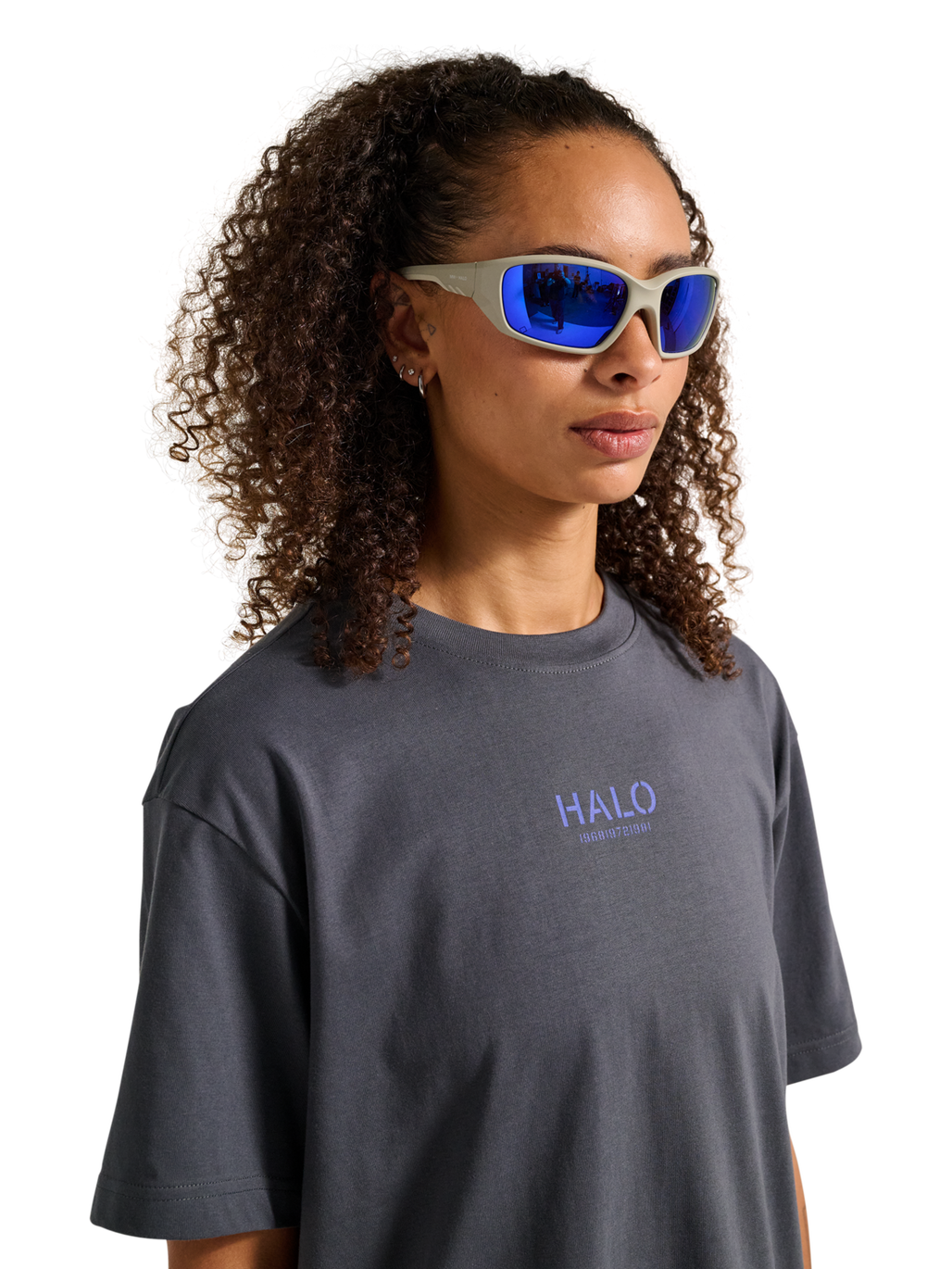 HALO GRAPHIC T-SHIRT, ASPHALT, model