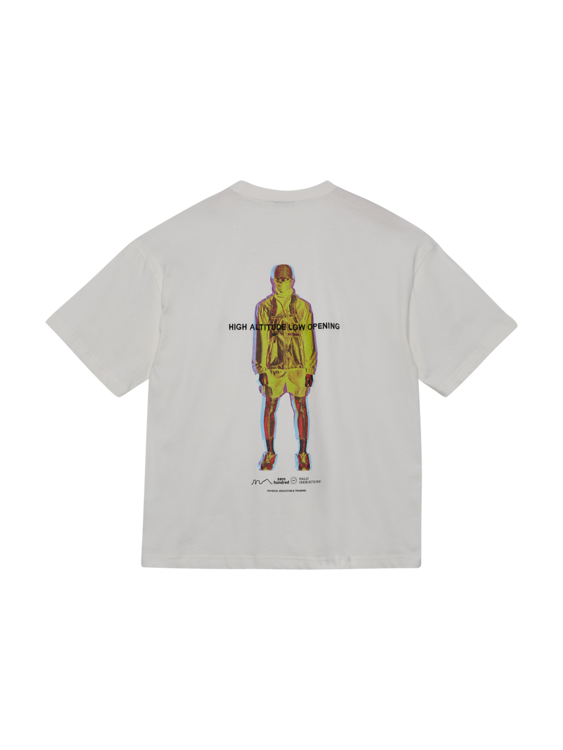 HALO GRAPHIC BOXY T-SHIRT, MARSHMALLOW/WILD LIME, packshot