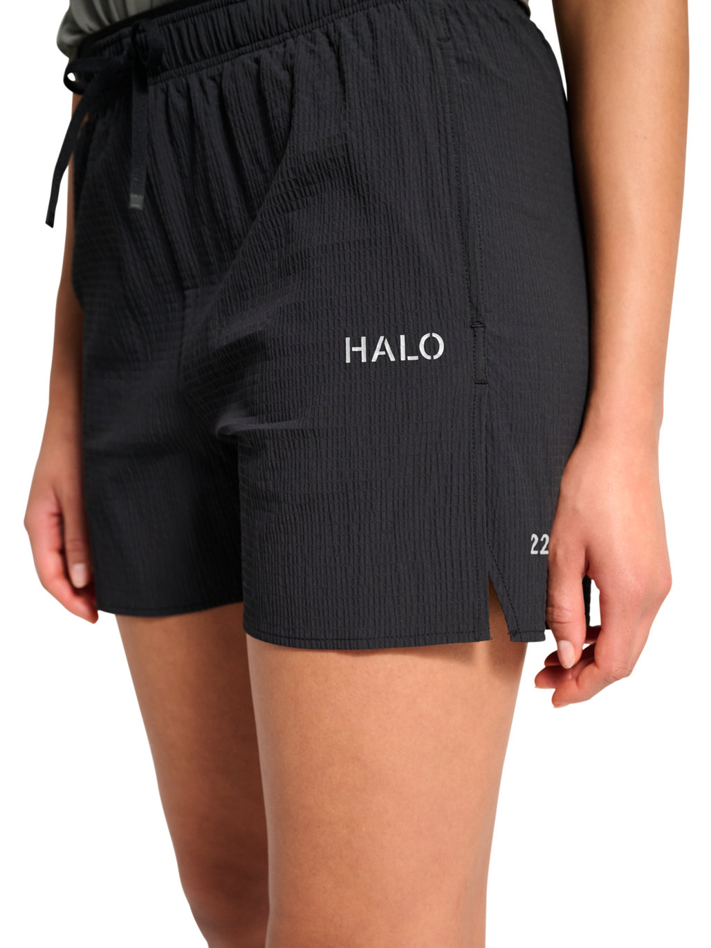 HALO WAFFLE TECH SHORTS, BLACK, model