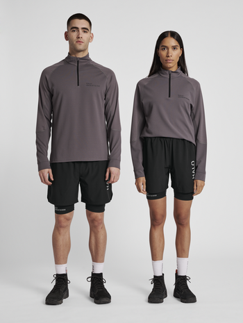 HALO 2-LAYER SHORTS, BLACK, model