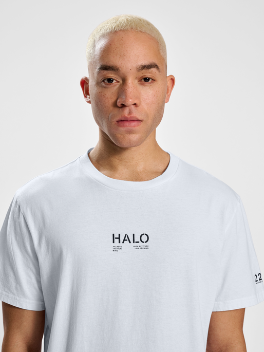 HALO COTTON T-SHIRT, WHITE, model