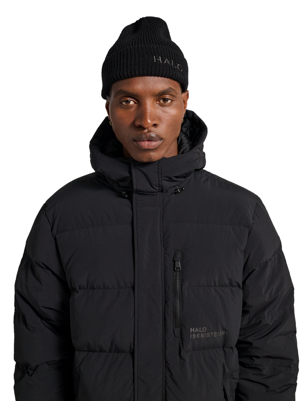 HALO MOUNTAIN DOWN JACKET, BLACK, model