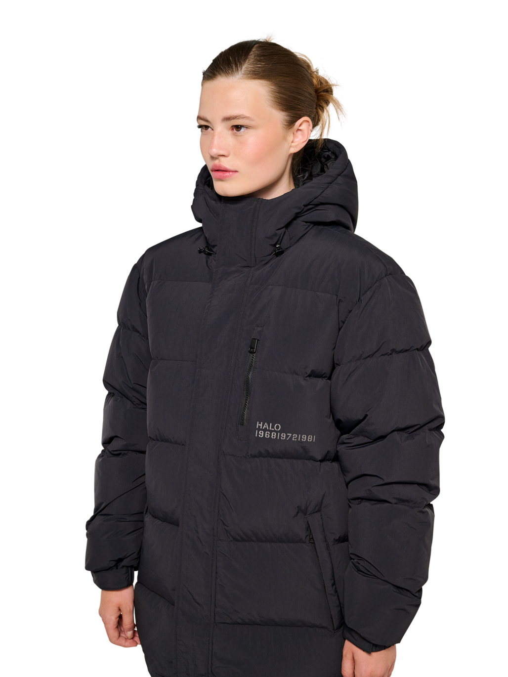 HALO MOUNTAIN DOWN JACKET, BLACK, model