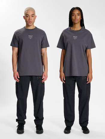 HALO HEAVY GRAPHIC T-SHIRT 223 ATW, BLACKENED PEARL, model