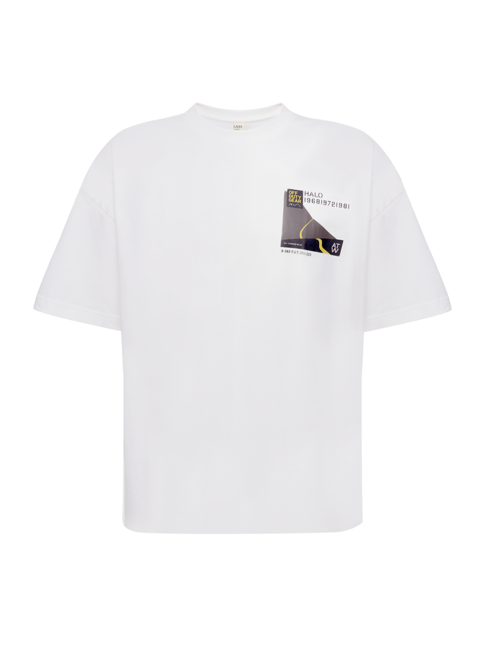 HALO AVIATION BOXY T-SHIRT, MARSHMALLOW, packshot
