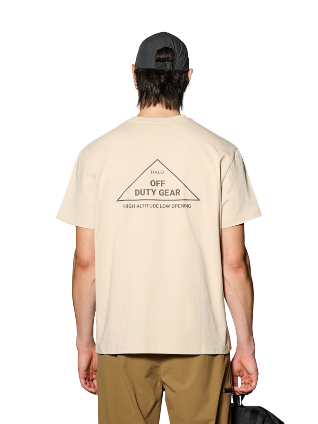 HALO ALTITUDE T-SHIRT, OYSTER GRAY, model