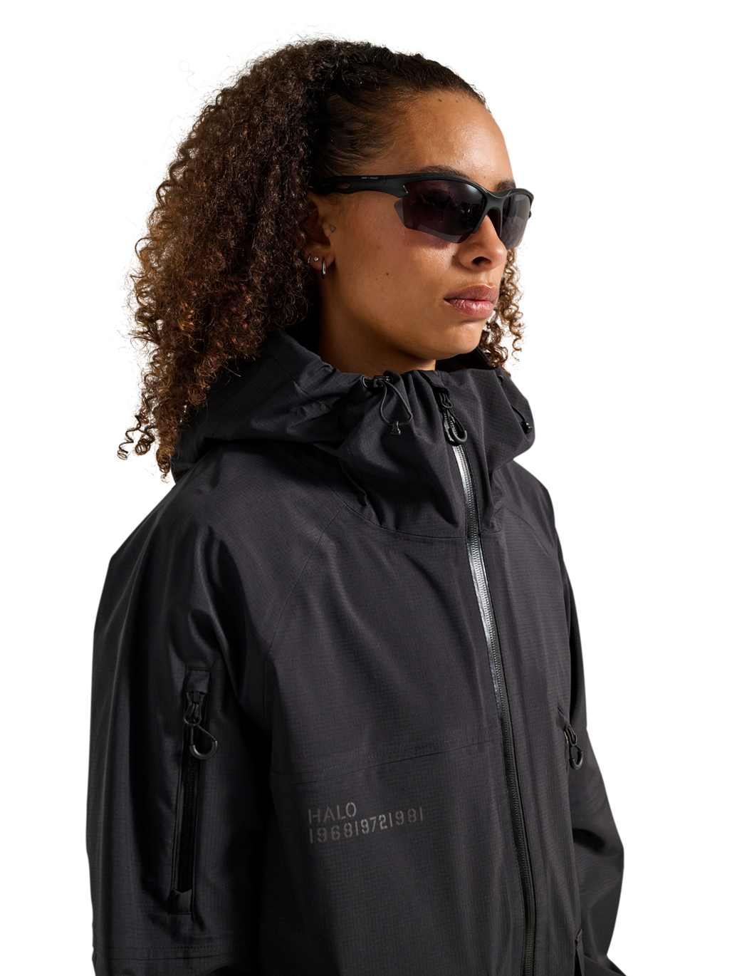 HALO GHOST SHELL JACKET, BLACK, model