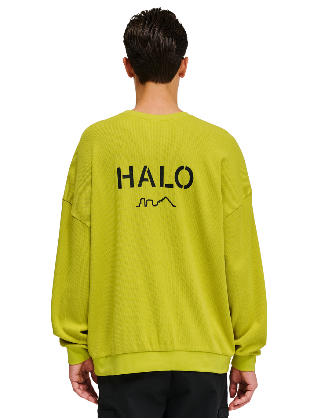 HALO AVIATION WAFFLE CREW, WARM OLIVE, model